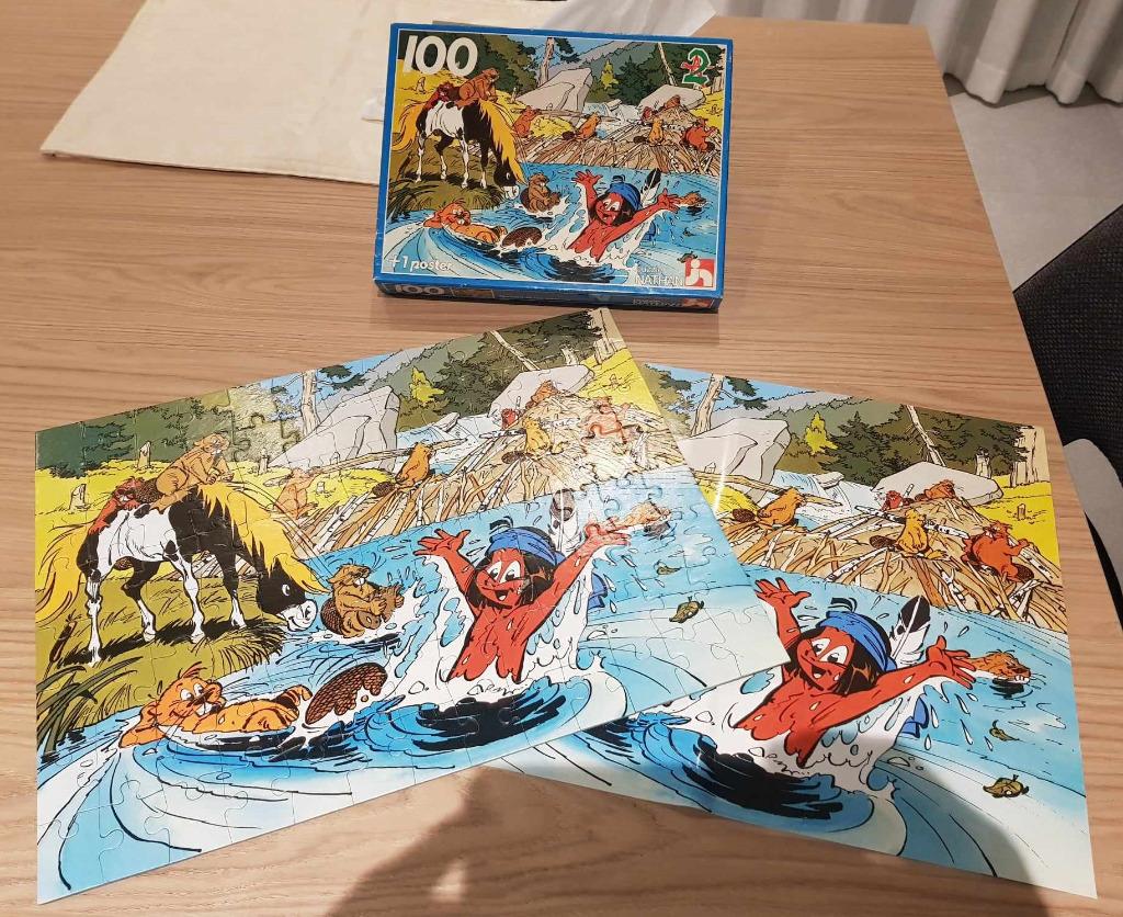 YAKARI puzzle 2 stuks 1984-Casterman, Ophalen of Verzenden, Zo goed als nieuw