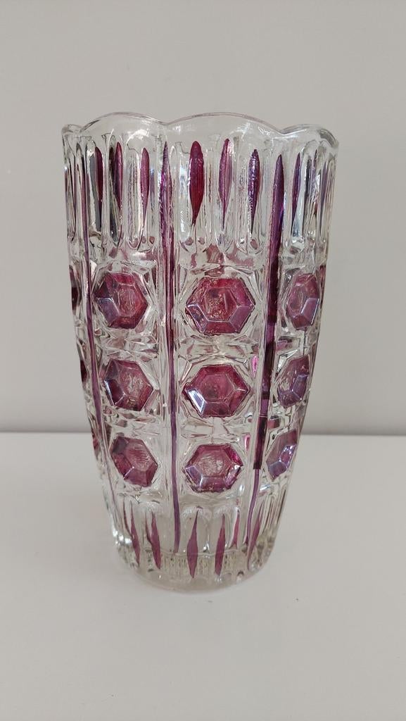 Gedoubleerd kristal - Vaas - made in Italy, Ophalen of Verzenden