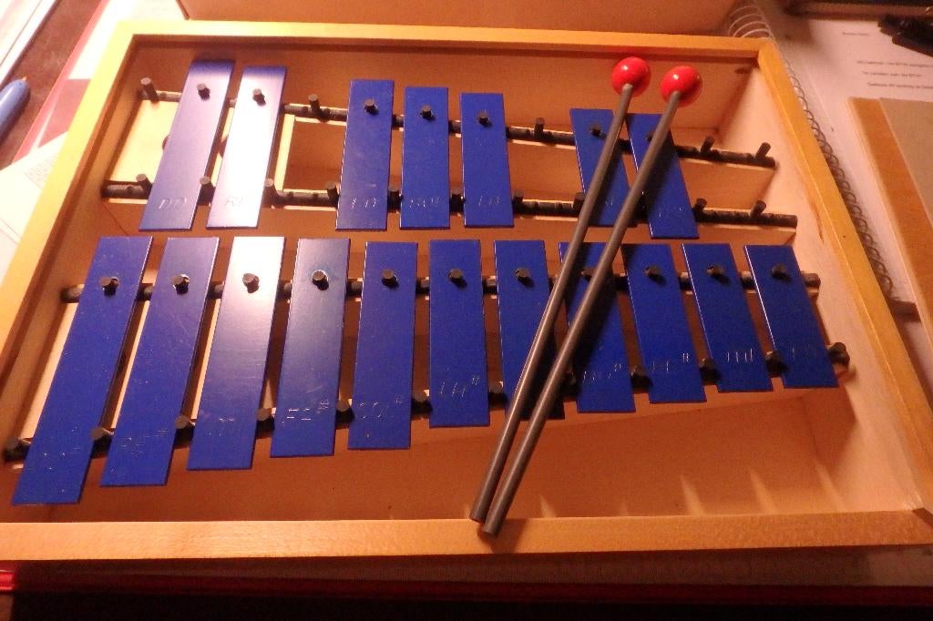 Metallophone met doos, Muziek en Instrumenten, Piano's, Ophalen, Zo goed als nieuw, Overige kleuren, Overige typen