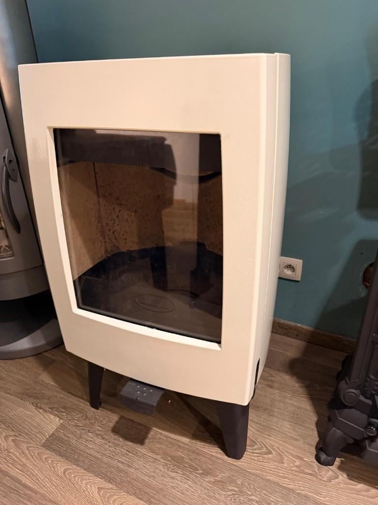 demo model dovre sense 300 witte emaille, Huis en Inrichting, Ophalen, Houtkachel, Zo goed als nieuw, Vrijstaand