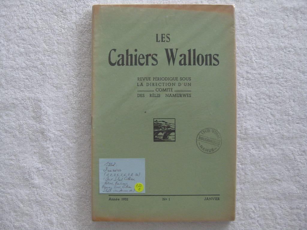 Namur Ville et Province – régional – Rèlis Namurwes - 1952, Enlèvement ou Envoi, Utilisé
