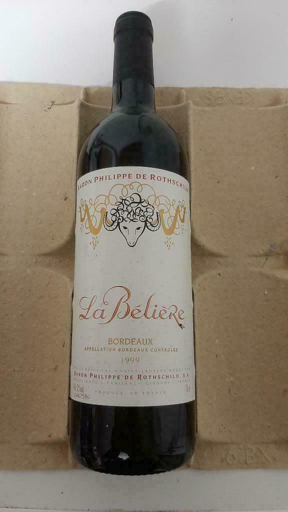 Ch La Bélière  Mouton Rotschild 1999, Ophalen, Frankrijk, Rode wijn