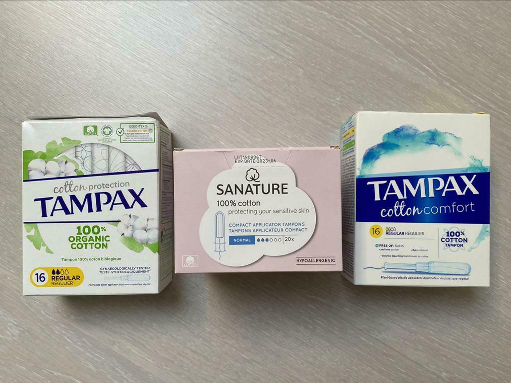 Lot de 3 paquets de tampons, Neuf, Autres types