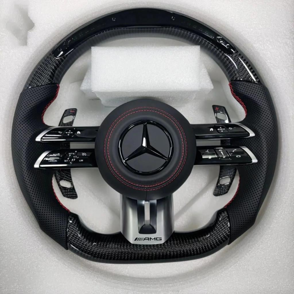 Volant LED Mercedes Libellule entièrement en cuir et carbone, Autos : Pièces & Accessoires, Commande, Mercedes-Benz, Neuf, Enlèvement ou Envoi