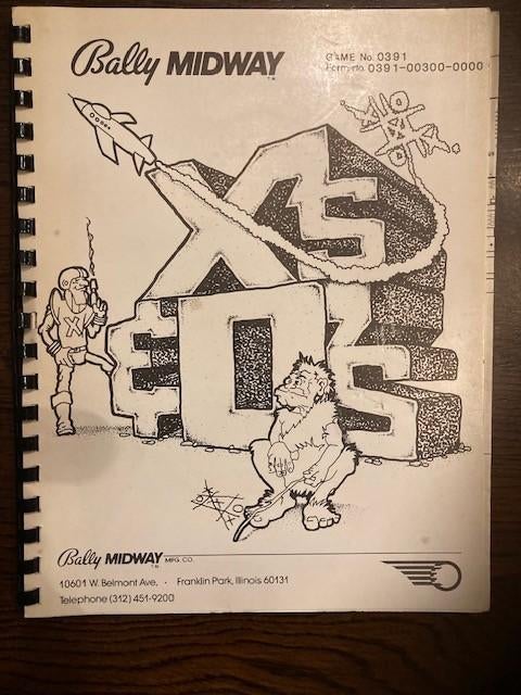 BALLY MIDWAY X & O's MANUAL WITH SCHEMATICS, Verzamelen, Elektronisch, Bally, Ophalen of Verzenden, Zo goed als nieuw