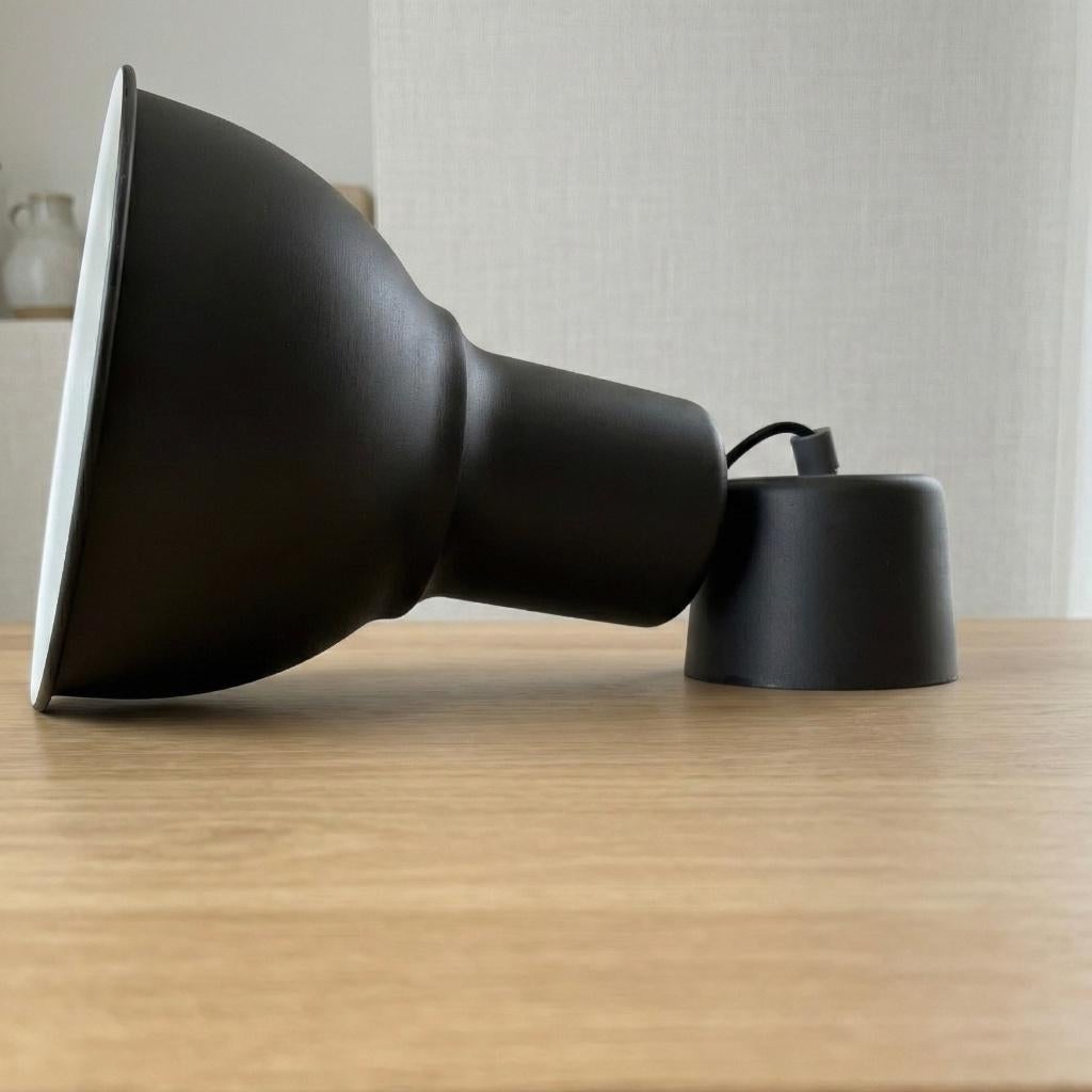 IKEA HEKTAR hanglamp Ø38 cm – donkergrijs – zeer goede staat, Ophalen of Verzenden, Zo goed als nieuw, Industrieel, Metaal