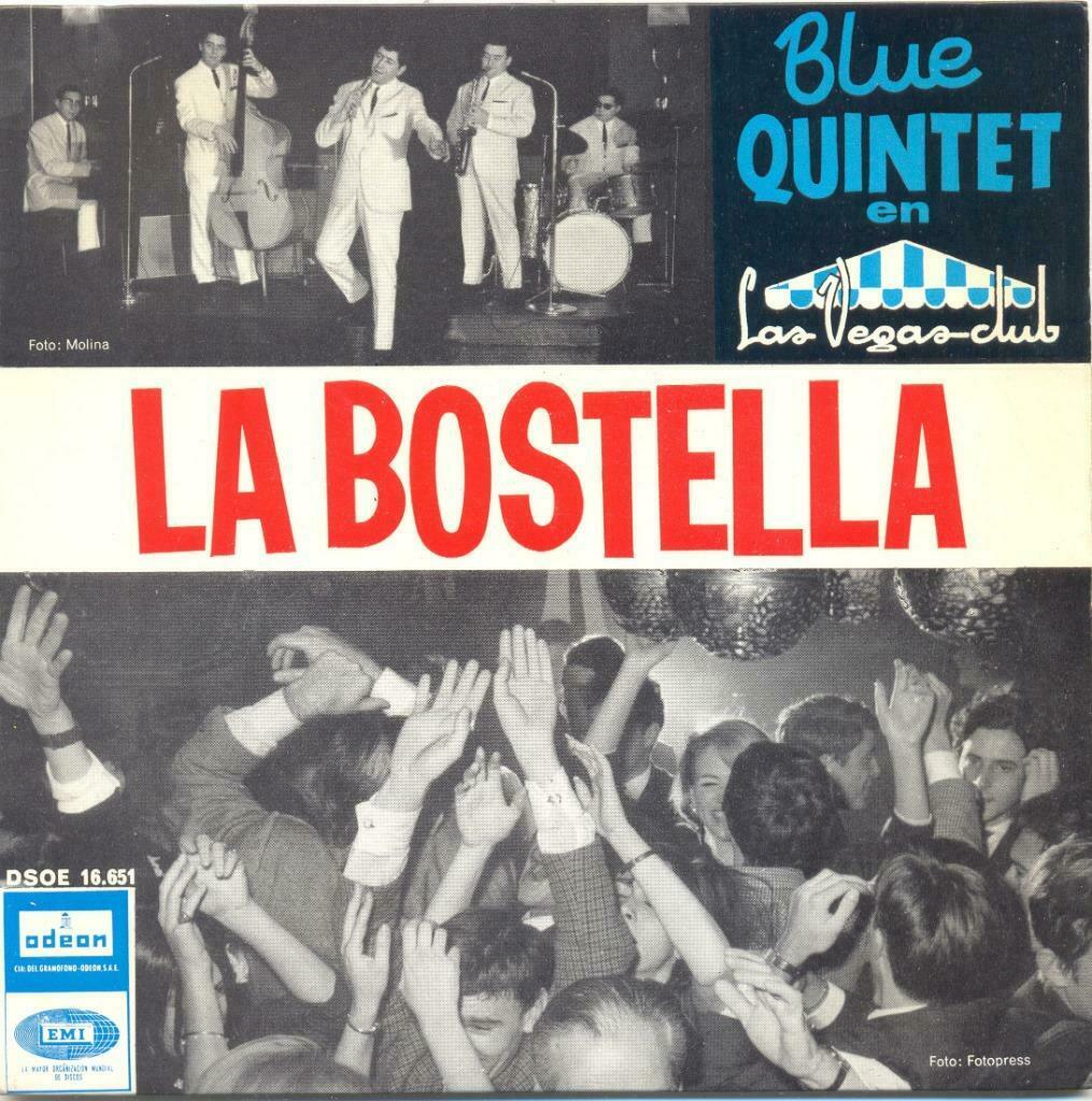 Blue Quintet en Las Vegas Club – La Bostella – Single - EP, Gebruikt, 7 inch, Ophalen of Verzenden, Pop