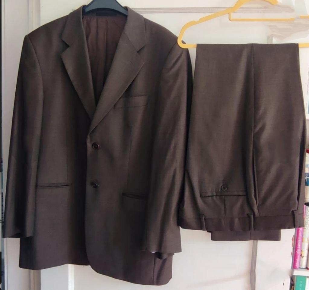 YSL bruin herenpak maat 52/40, Kleding | Heren, Kostuums en vesten, Nieuw, Maat 52/54 (L), Bruin, Ophalen