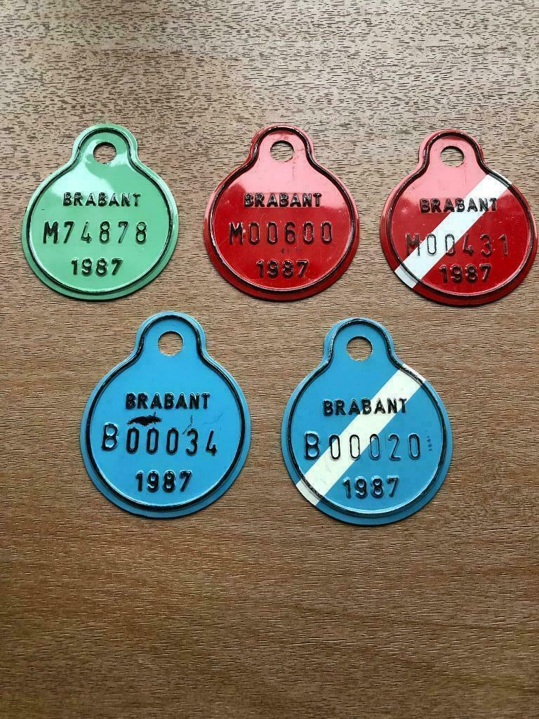 Oude alu fiets/motor/boot plaat uit 1987 nieuw, Verzamelen, Ophalen of Verzenden, Nieuw