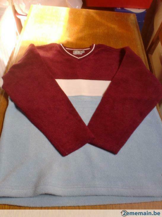 Pull garçon bordeau - bleu ciel, Gebruikt, Jongen, Trui of Vest
