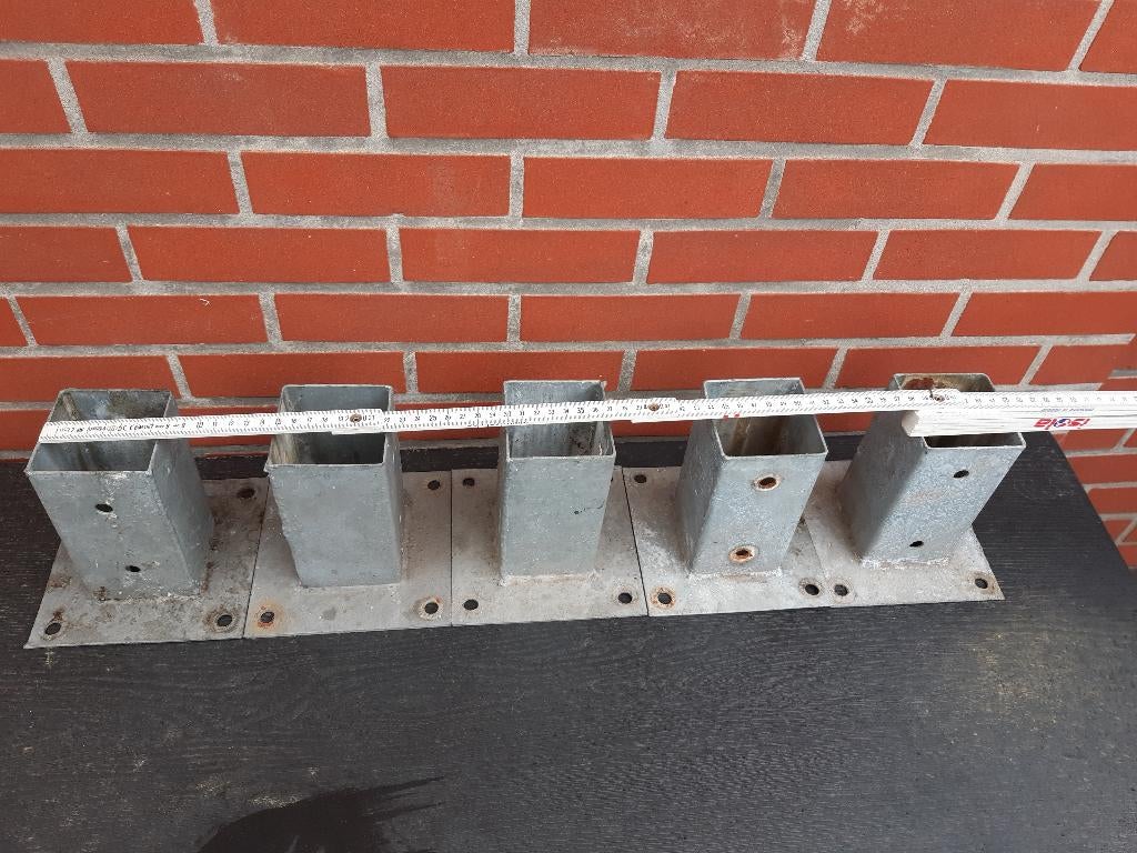 paalhouders met plaat 7x7 cm, Ophalen, Gebruikt, Overige typen