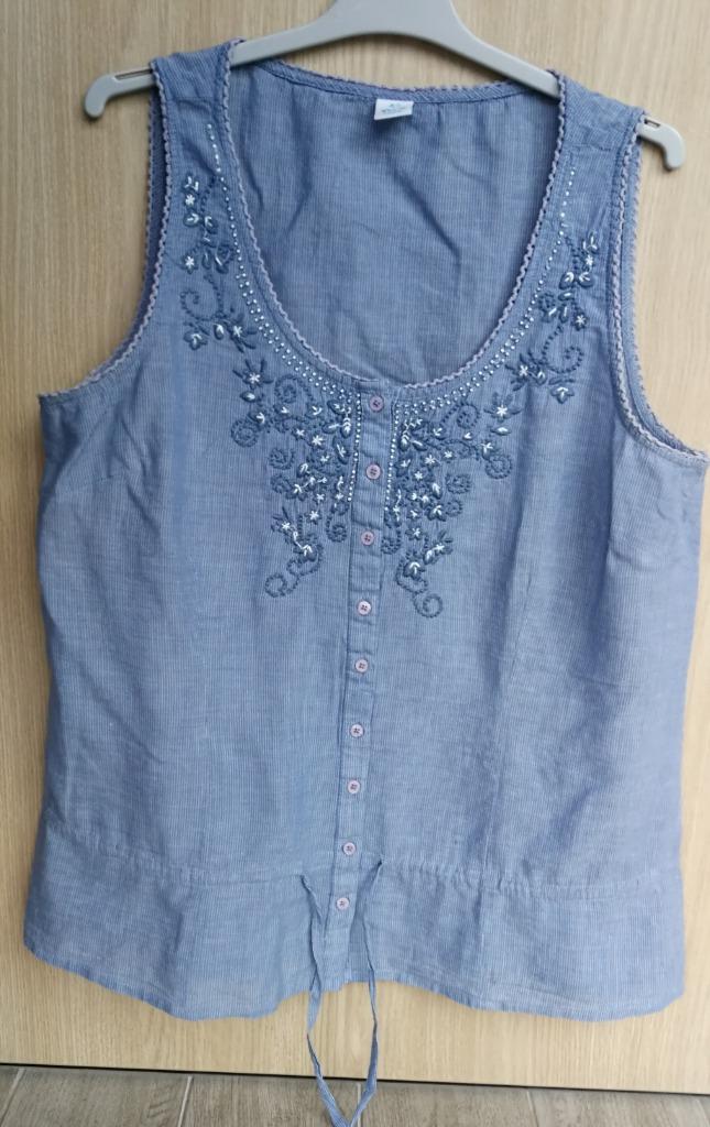 Blouse bleue - M&S Mode - taille 42, Taille 42/44 (L), Enlèvement ou Envoi, Comme neuf, Bleu