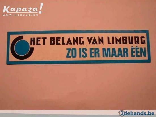 Sticker Het belang van limburg A, Ophalen of Verzenden, Gebruikt
