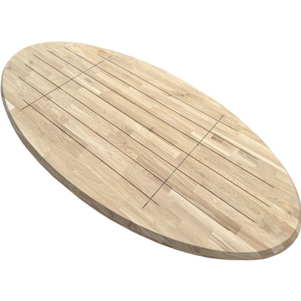 Tafelblad | verjongd | eiken tafel | eettafel | tafel | eike, Ophalen, Nieuw, Ovaal, Eikenhout