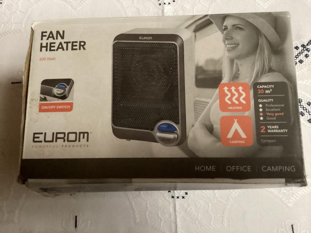 Eurom verwarmingsvuurtje 600 watt, Ophalen, Zo goed als nieuw