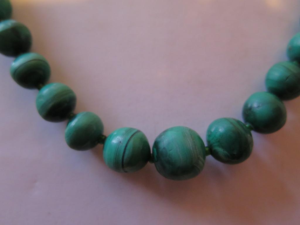 collier malachite, Enlèvement ou Envoi, Comme neuf, Vert, Pierre ou Minéral