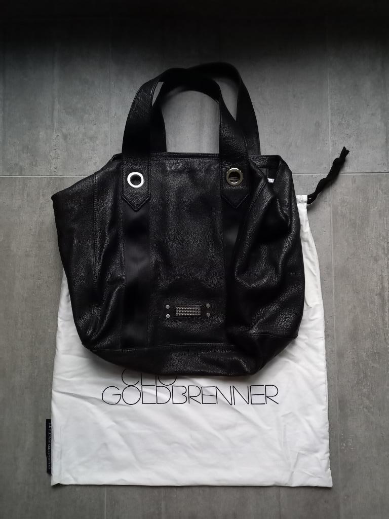 Clio Goldbrenner Doros natural grained nieuw, Handtassen en Accessoires, Ophalen of Verzenden, Nieuw, Zwart, Handtas