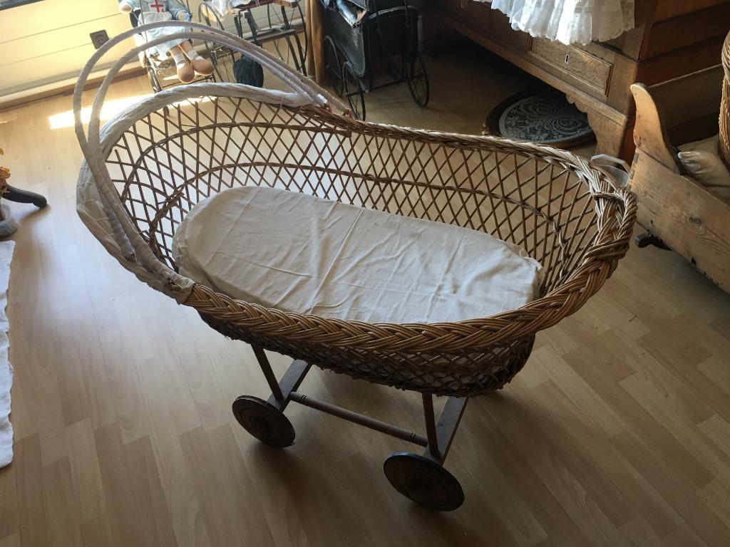 Schattige antieke rieten wieg, Ophalen, Gebruikt, Minder dan 140 cm, Minder dan 70 cm