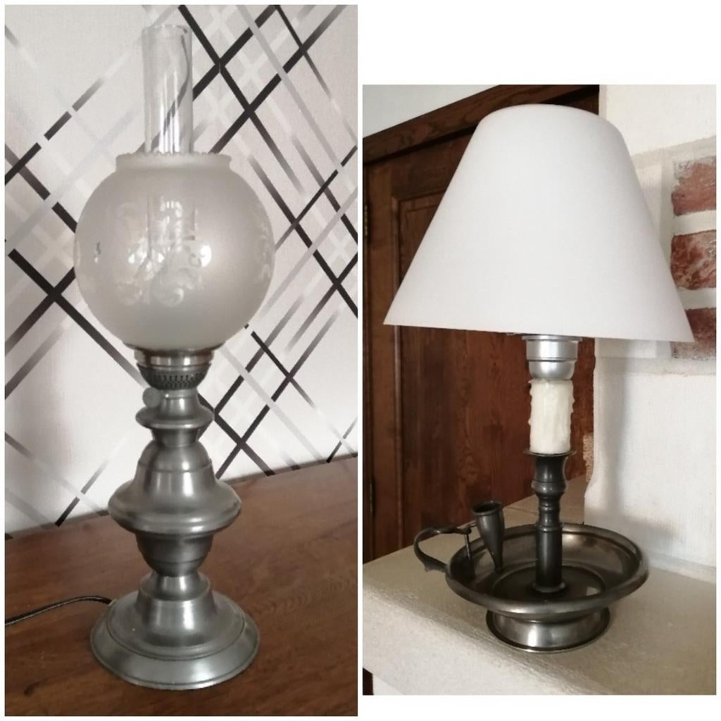 Tinne lampen❤️, Huis en Inrichting, Ophalen, Zo goed als nieuw, Glas