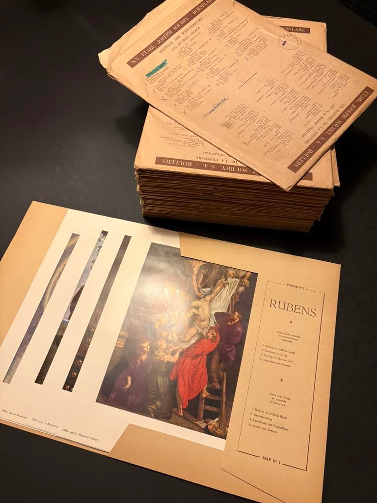 Meesters der schilderkunst - 136 kunstreprodukties, Verzamelen, Ophalen, 1960 tot 1980, Gebruikt, Prent
