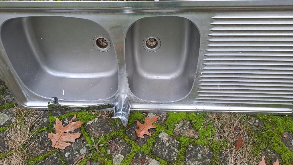 Spoeltafel inox 110 x 44, Huis en Inrichting, Keuken | Keukenelementen, Ophalen, Gebruikt