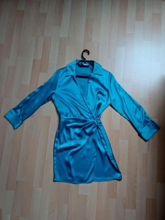 Blauw kleedje Zara, Ophalen of Verzenden, Zo goed als nieuw, Maat 34 (XS) of kleiner, Blauw