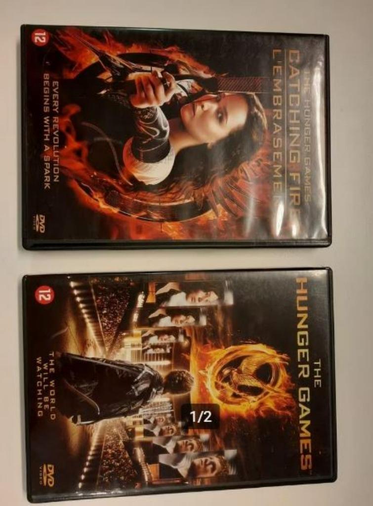 DVD The Hunger Games + Catching Fire, Vanaf 12 jaar, Ophalen, Zo goed als nieuw, Fantasy