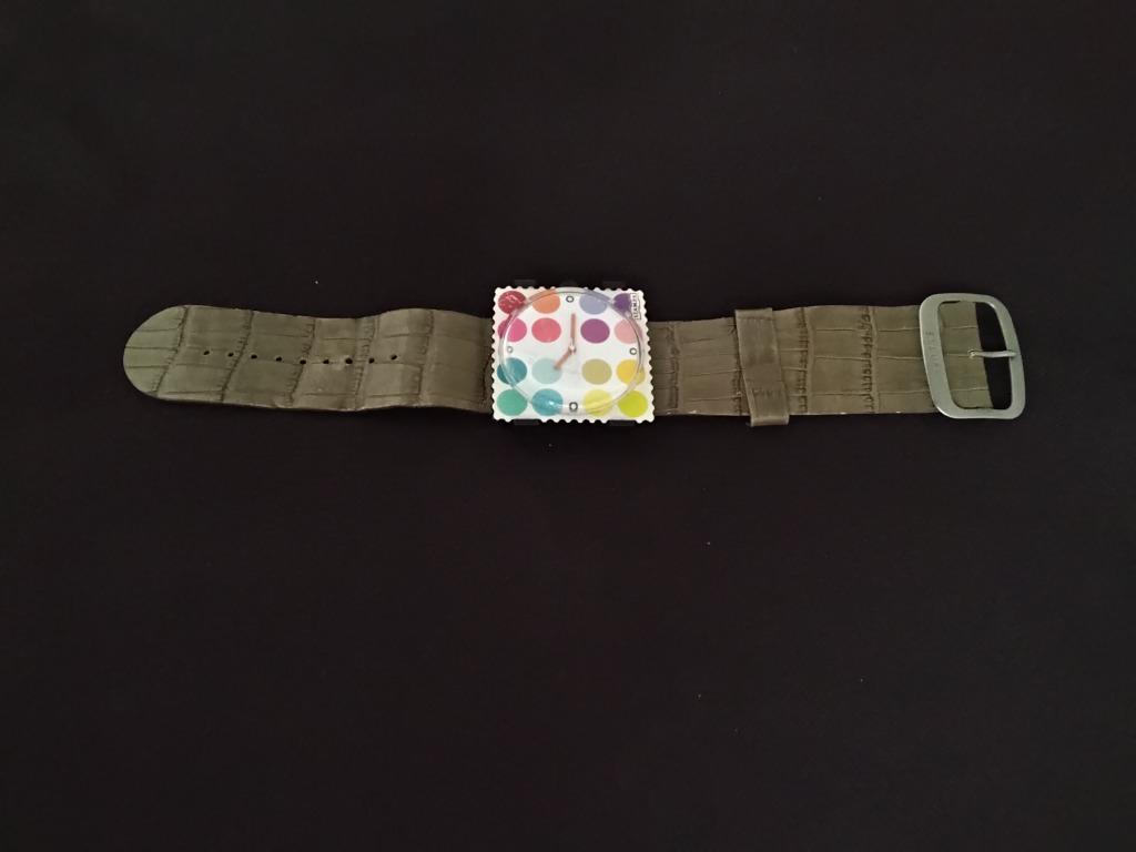 Montre STAMPS 	vintage « sixteen », Montre-bracelet, Autres marques, Enlèvement ou Envoi, Cuir