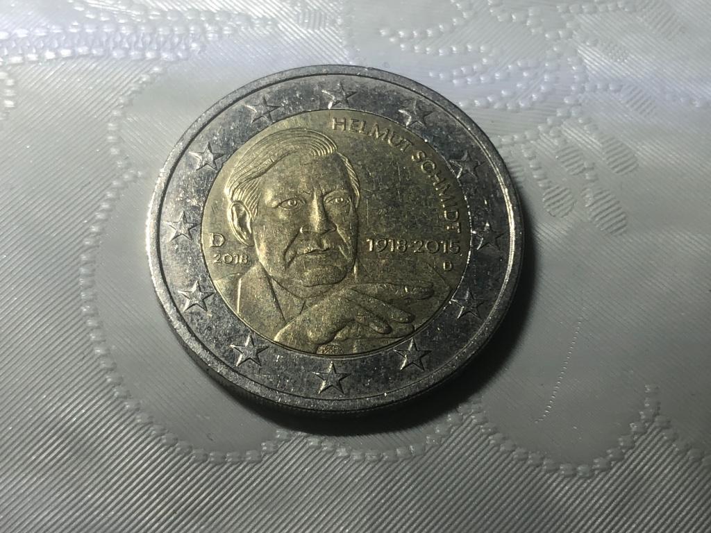 Pièce commémorative de 2 euro 2018 Allemagne D usagée., Enlèvement ou Envoi, Allemagne, 2 euros, Monnaie en vrac