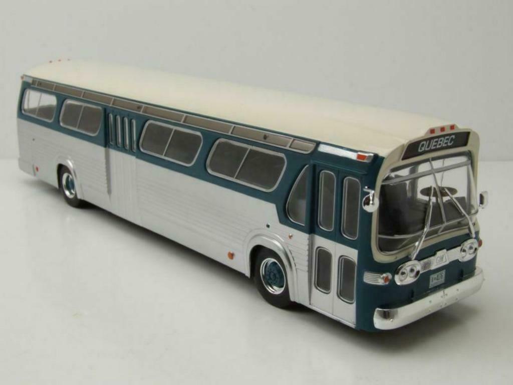1:43 Ixo BUS013 GMC New Look Fishbowl 1969 donkerblauw-silve, Enlèvement ou Envoi, Comme neuf