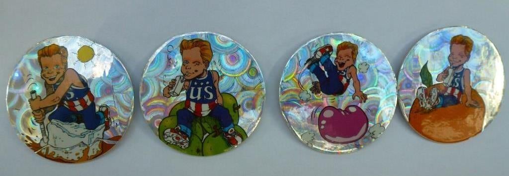 flippo s laser Billy set A : 1 2 3 4, Verzamelen, Flippo's, Ophalen of Verzenden, Losse flippo's