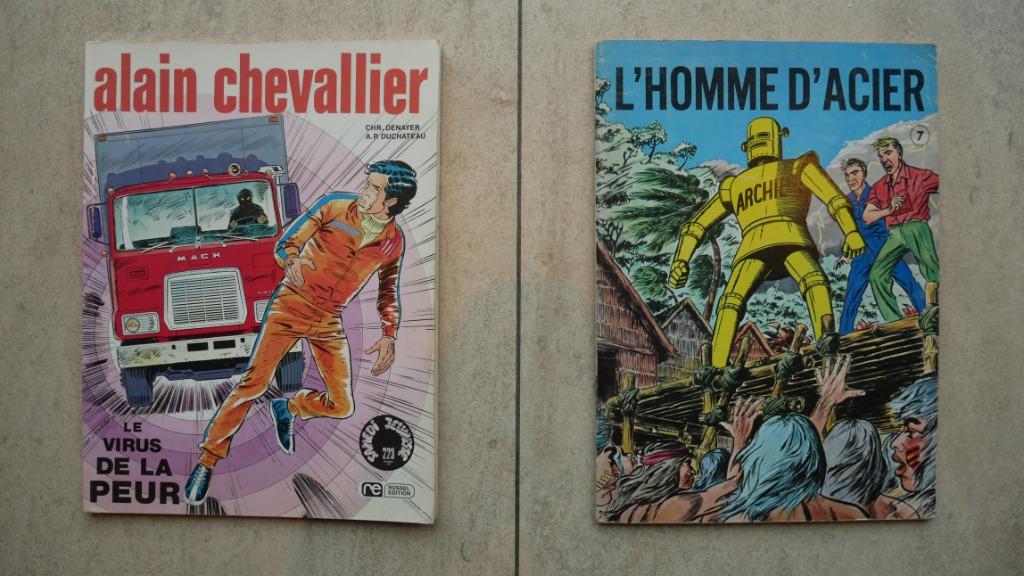 BD Alain Chevalier 6 Virus peur / Archie l'homme d'acier 7, Livres, Enlèvement ou Envoi, Utilisé