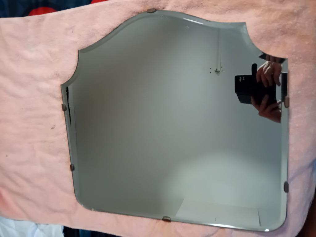 Antieke wandspiegel, Ophalen of Verzenden, Vierkant, 50 tot 100 cm, Minder dan 100 cm