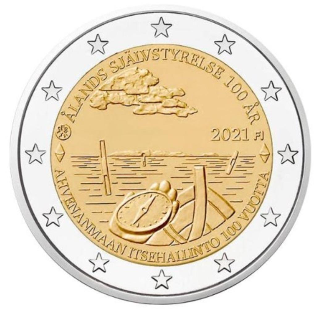 2 euro Finland 2021 Zelfbestuur Aland, Ophalen of Verzenden, Finland, 2 euro
