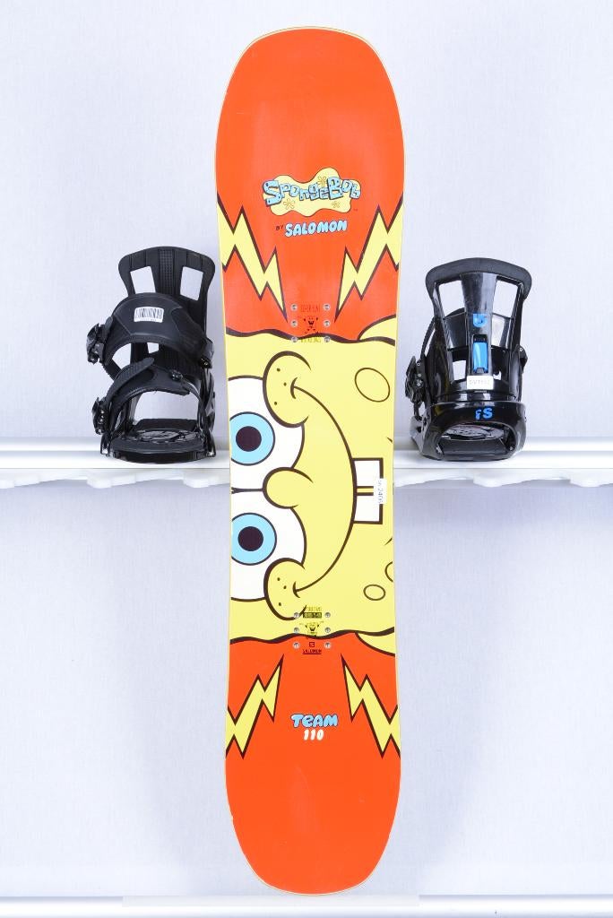 Planche à neige 110 pour enfants SALOMON SPONGEBOB TEAM, Enlèvement ou Envoi, Utilisé, Fixations