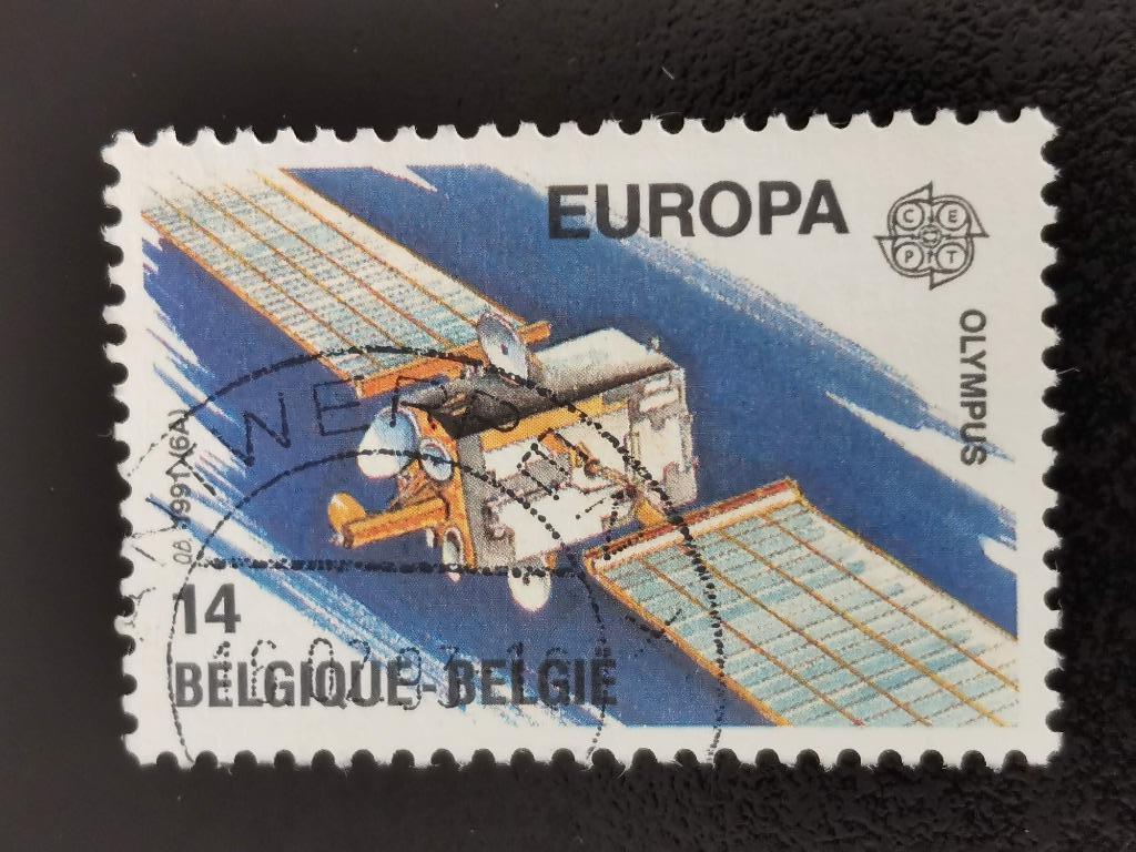 Belgie 1991 - ruimtevaart - Europa CEPT - satelliet, Ophalen of Verzenden, Gestempeld, Ruimtevaart