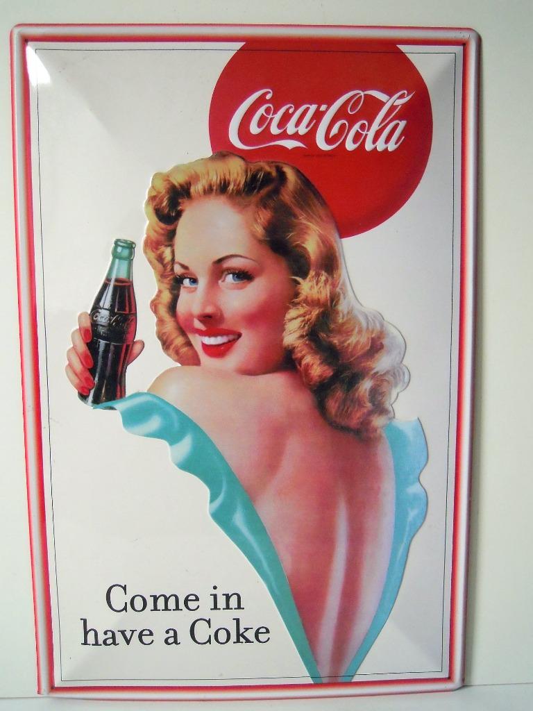 Enseigne publicitaire rétro XL de Coca Cola  2, Collections, Enlèvement ou Envoi, Comme neuf, Panneau publicitaire