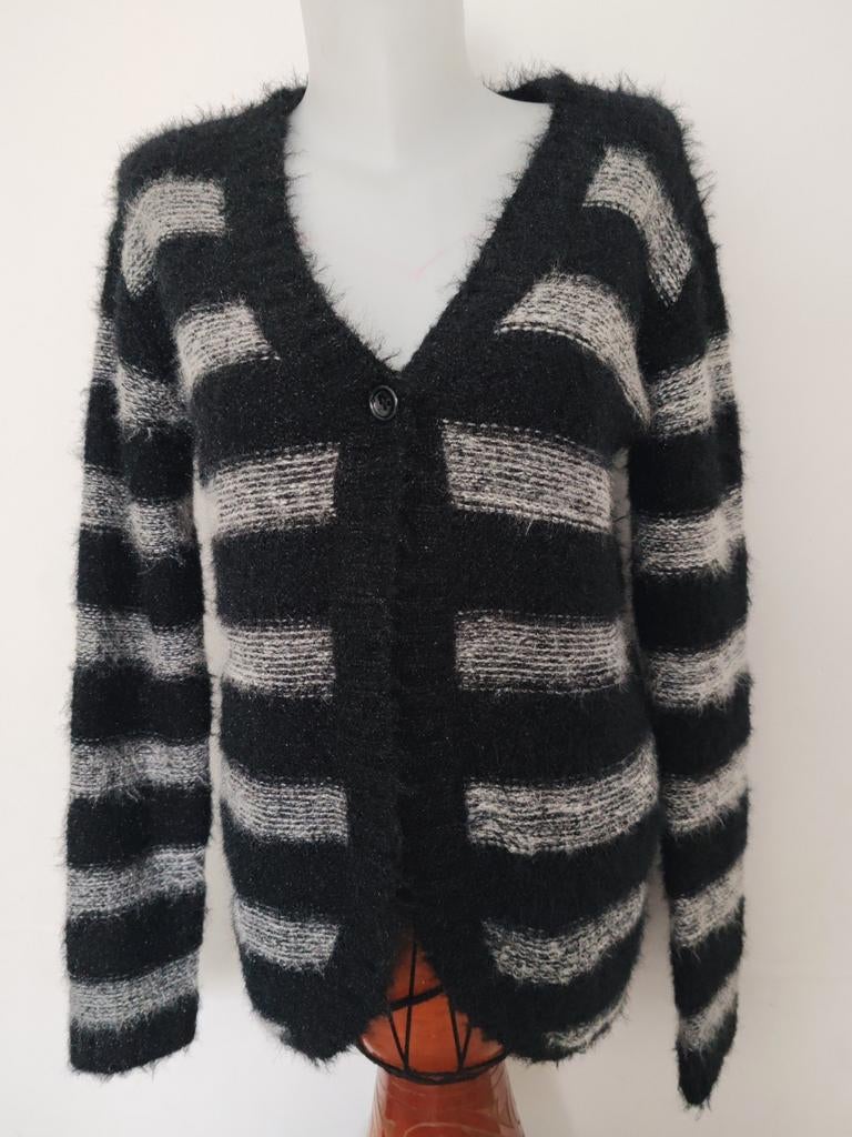 Glanzend gestreept vest in Angora-stijl, maat S, Ophalen of Verzenden, Zo goed als nieuw