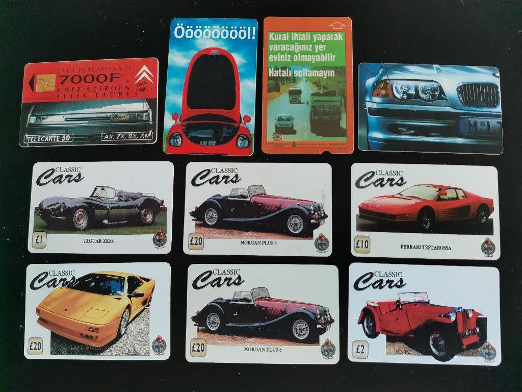 lot de 10 cartes de téléphone, thème voitures anciennes, Collections, Enlèvement ou Envoi