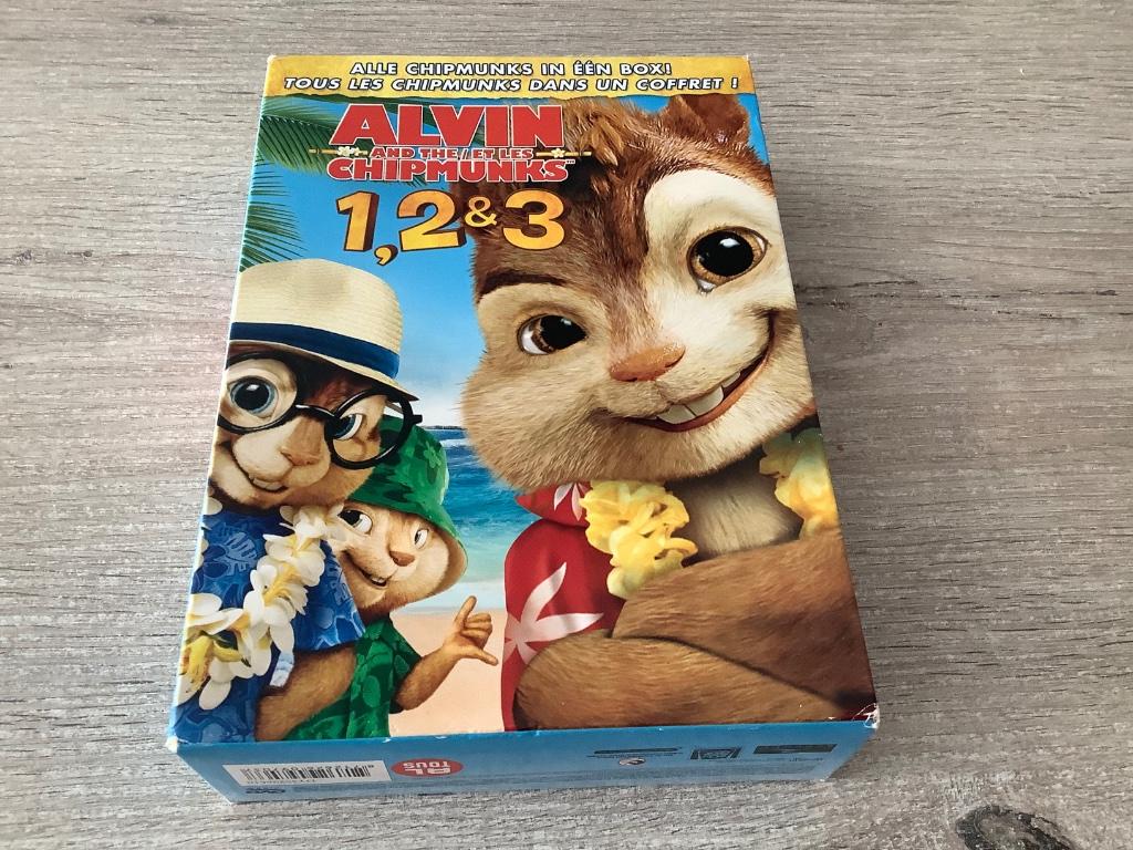 Alvin and the Chipmunks DVD box, Cd's en Dvd's, Dvd's | Tekenfilms en Animatie, Zo goed als nieuw, Europees, Tekenfilm, Alle leeftijden