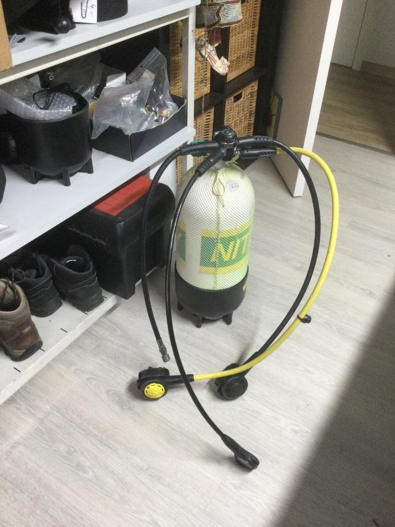 Duikfles 12L 230 bar van 2003/01 - Ecocheques, Enlèvement, Utilisé, Bouteille de plongée
