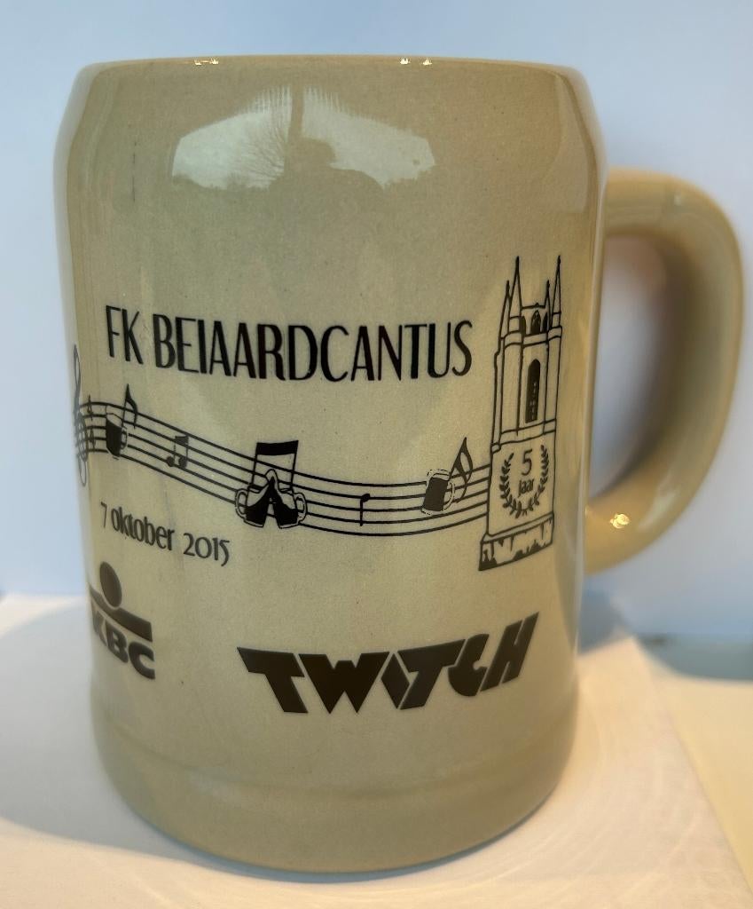 Stenen bierpot massacantus; Beiaardcantus 2015 Gent, Enlèvement ou Envoi, Comme neuf, Chope(s), Autres marques