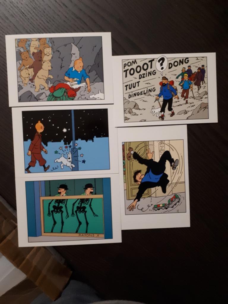 10 cartes postales Tintin, Enlèvement, Tintin, Neuf