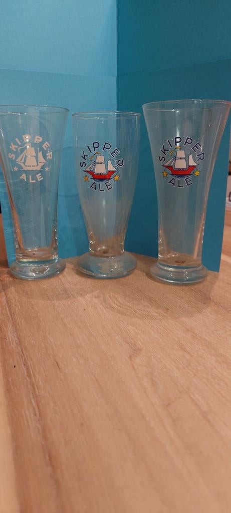 3 Skipper Ale Campina Dessel différents, Collections, Marques de bière, Comme neuf, Verre ou Verres, Autres marques, Enlèvement ou Envoi