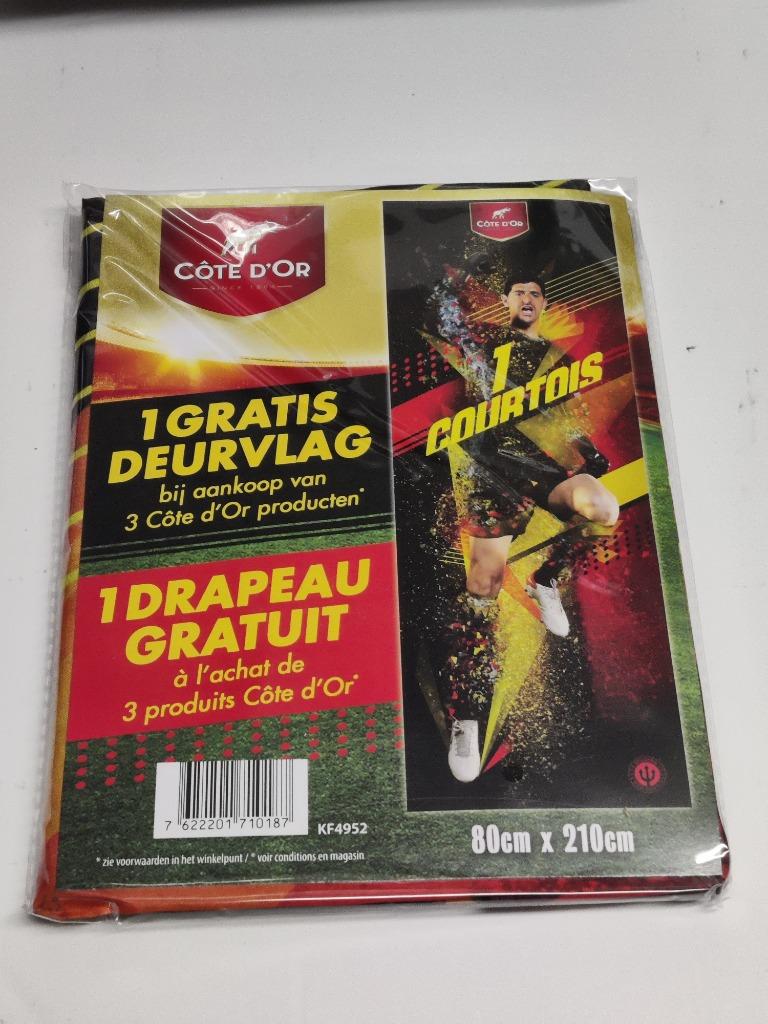 Deurvlag rode duivels - Thibaut Courtois - 210 x 80 cm, Verzamelen, Ophalen of Verzenden, Nieuw