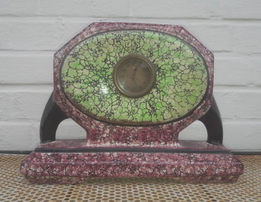 porseleinen mechanische klok, Antiek en Kunst, Ophalen of Verzenden