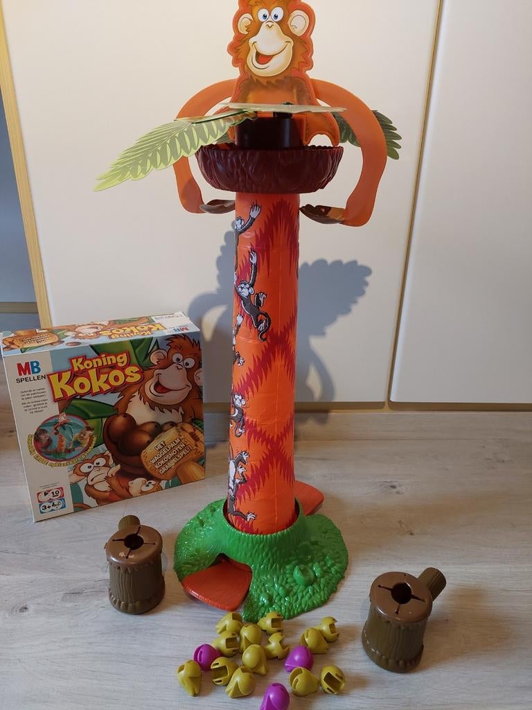 Koning Kokos spel MB vanaf 3 jaar, Ophalen of Verzenden, Gebruikt, Jongen of Meisje