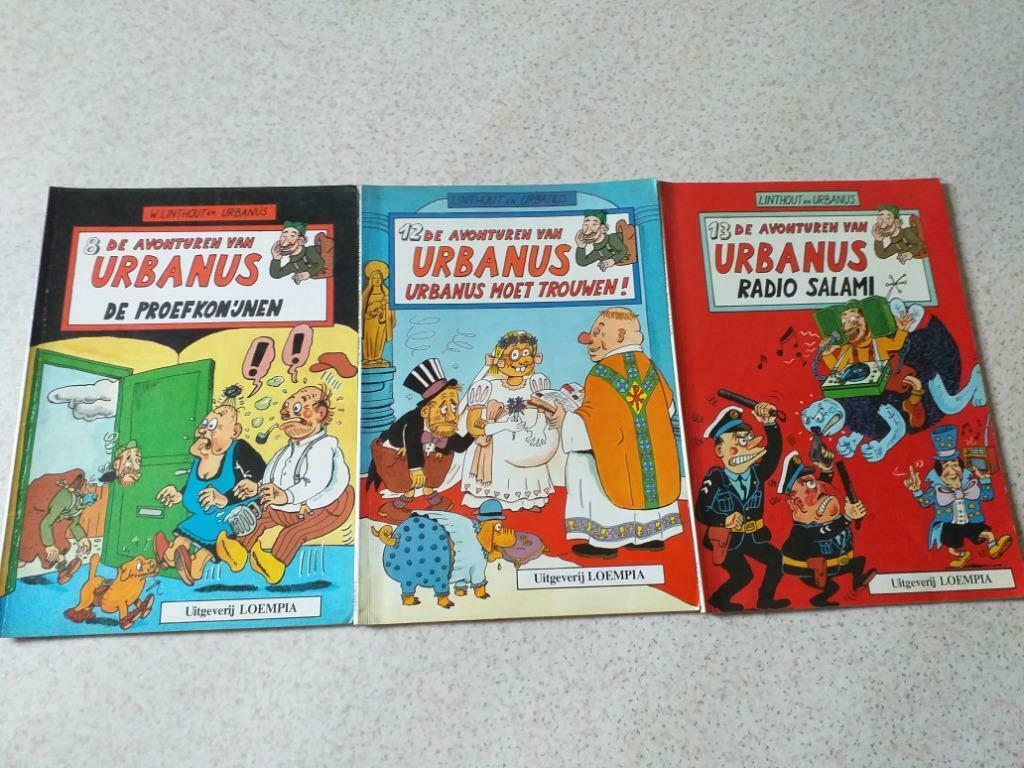 URBANUS "NRS 8+12+13" EERSTE DRUK, Meerdere stripboeken, Ophalen of Verzenden, Gelezen, Urbanus