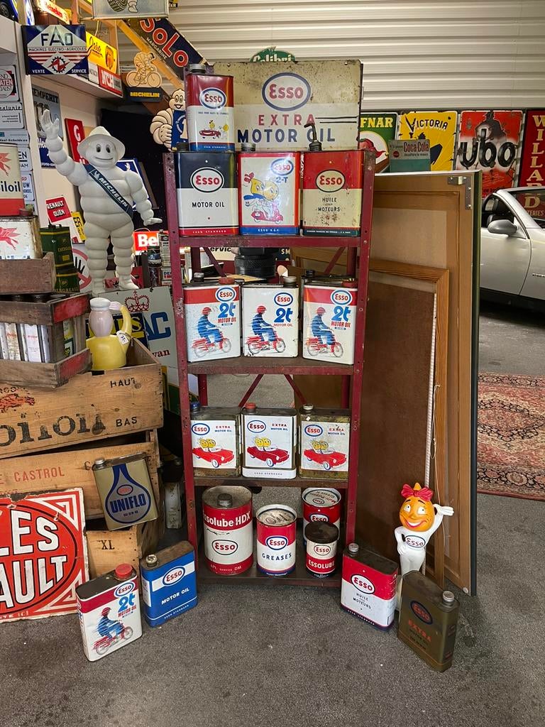 Esso oude garage reclame blikken, Ophalen of Verzenden, Gebruikt, Reclamebord