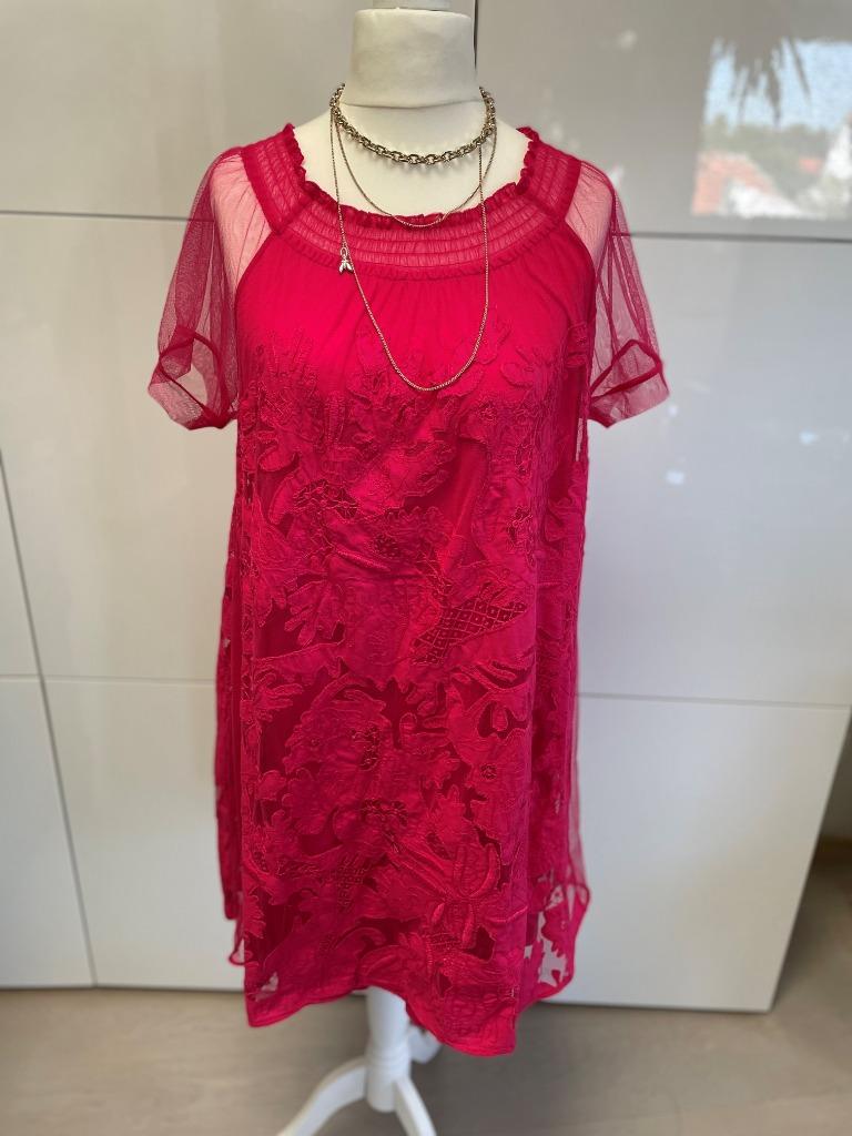 Fuschia kleedje Twin-Set - maat medium, Kleding | Dames, Maat 38/40 (M), Twinset, Verzenden, Zo goed als nieuw